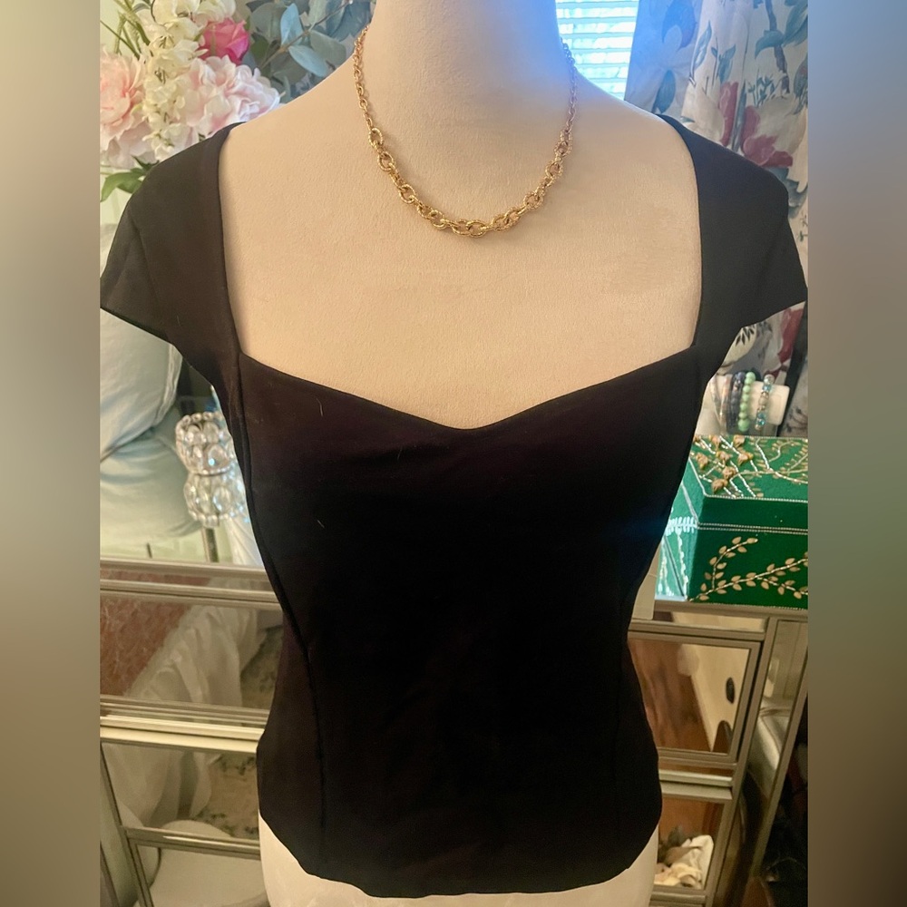 😻 NWT Anthropologie Mauve Ponte Knit Open Back Top. Medium. So Sweet!